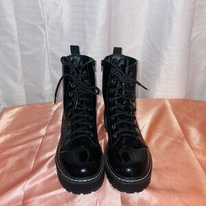 Arizona Jean Company Glossy Black Combat Boots